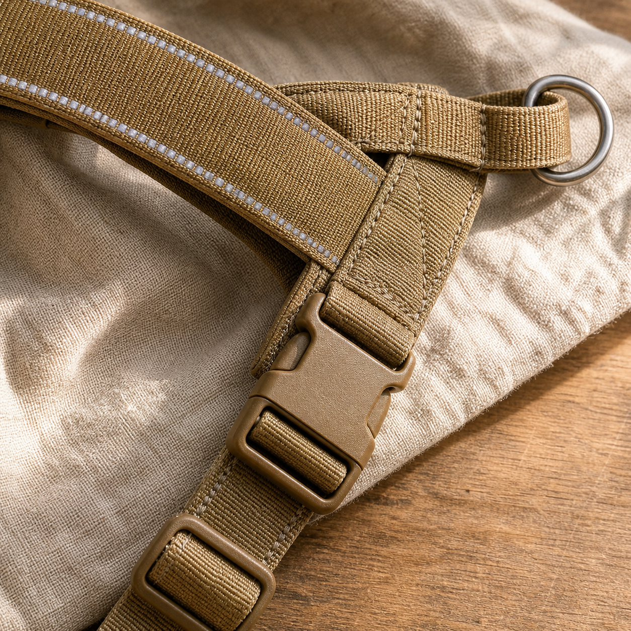 Harnais tactique anti-traction pour grand chien – détail fonctionnel