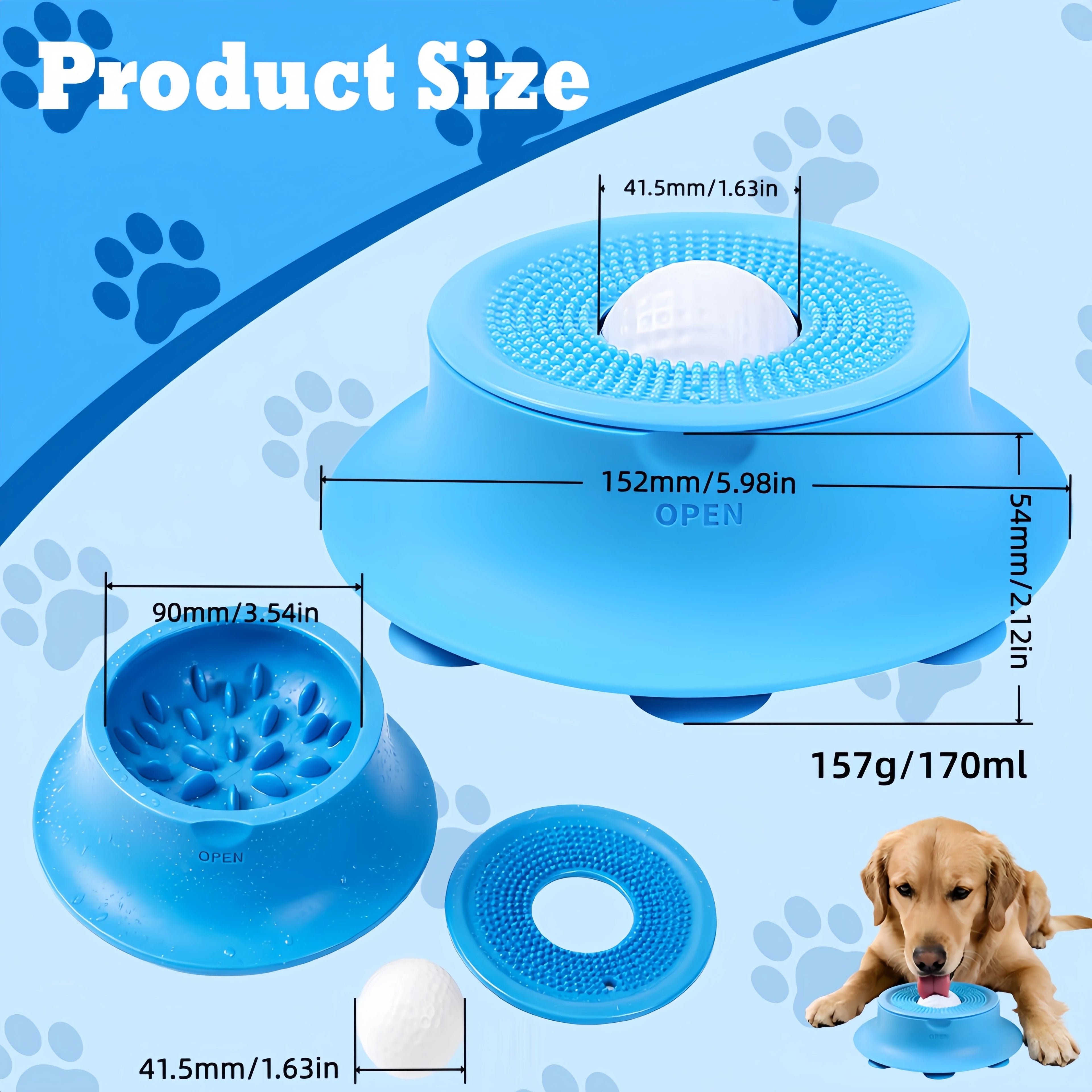 Tapis de léchage pour chien à ventouses – vue du produit