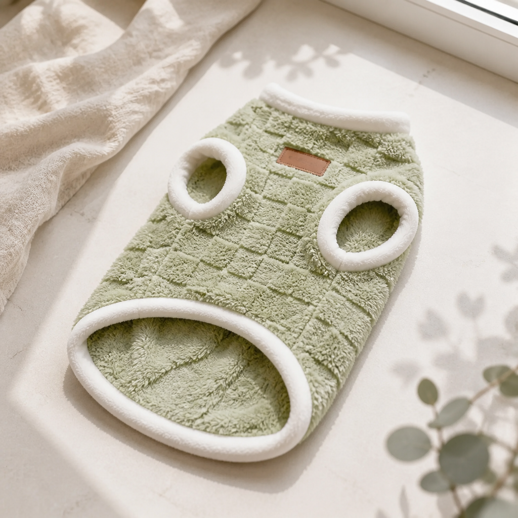Sweat chaud pour grand chien – mise en scène naturelle