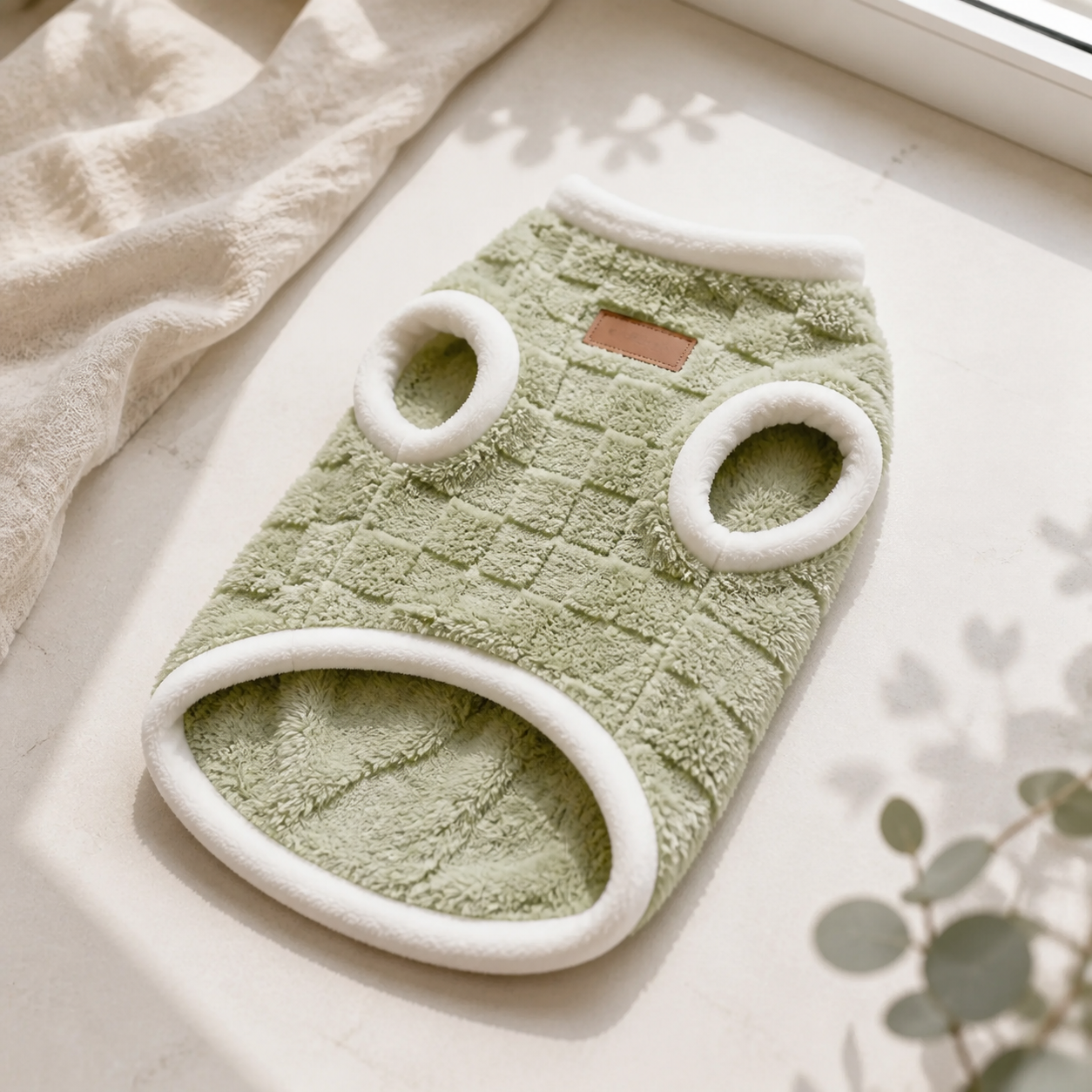 Sweat chaud pour grand chien – mise en scène naturelle